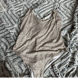 Gaze Animal Print Top - Black and Tan